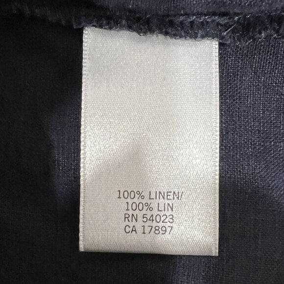 Banana Republic Martin Fit Linen Pants Navy Blue Size 4 - Picture 5 of 5